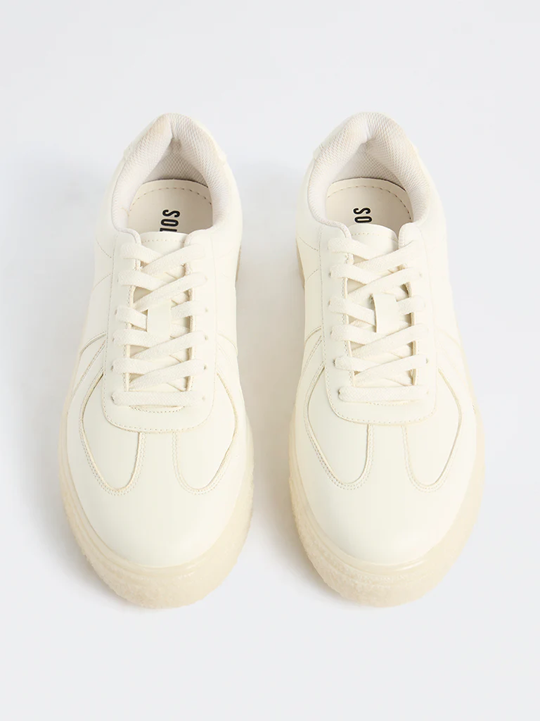 SOLEPLAY White Lace-Up Sneakers - Image 3
