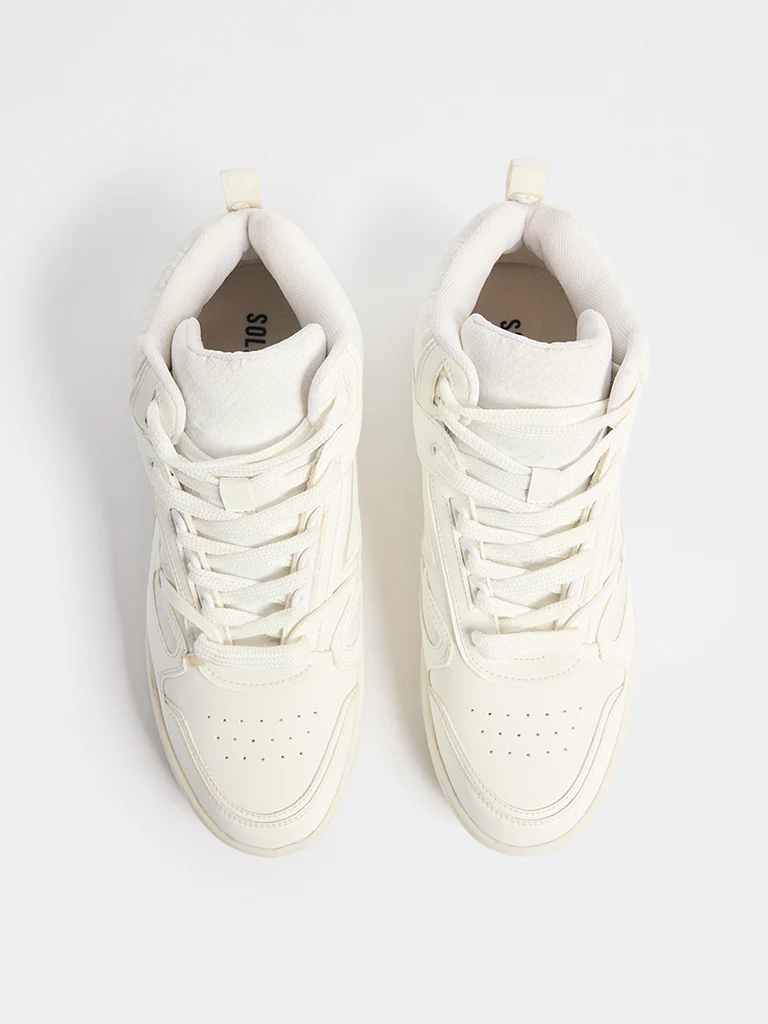 SOLEPLAY White Perforated High-Top Sneakers - Image 3