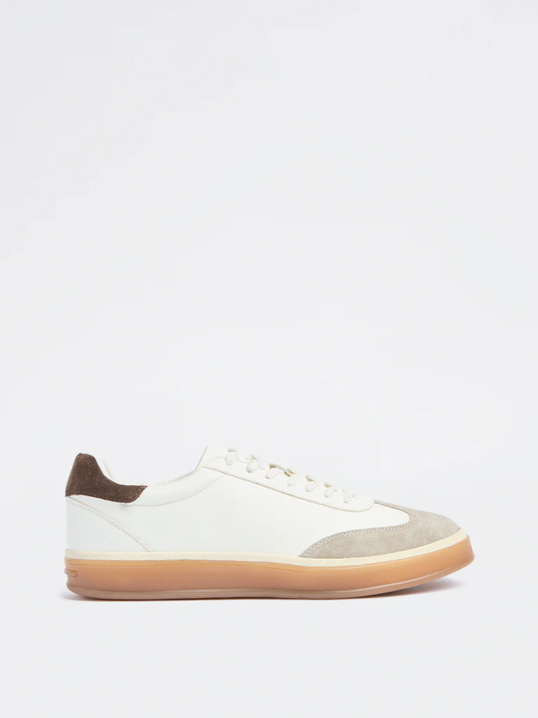 SOLEPLAY White Suede Detailed Lace-Up Sneakers - Image 2