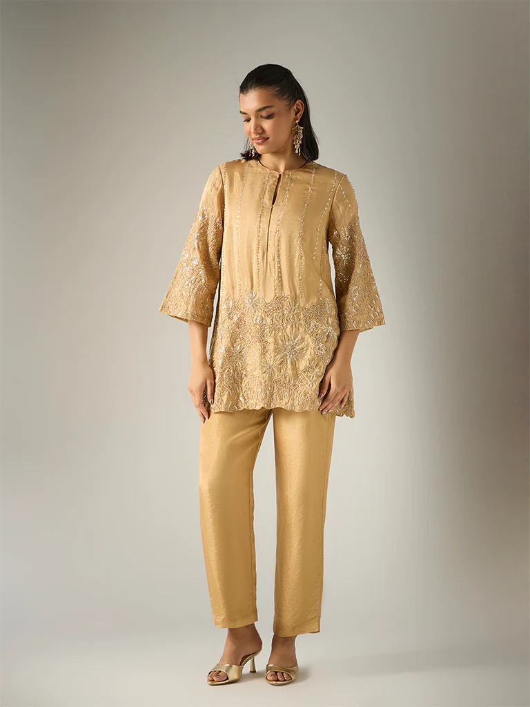 Straight-Leg Pants – Gold - Image 2