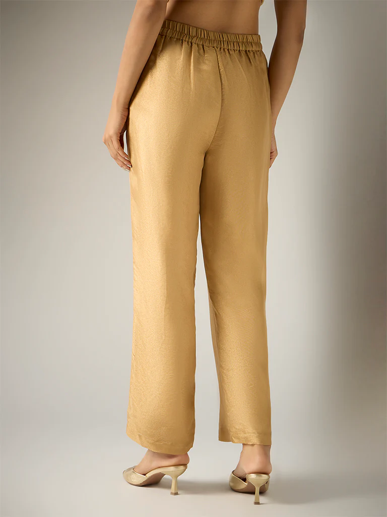 Straight-Leg Pants – Gold - Image 4