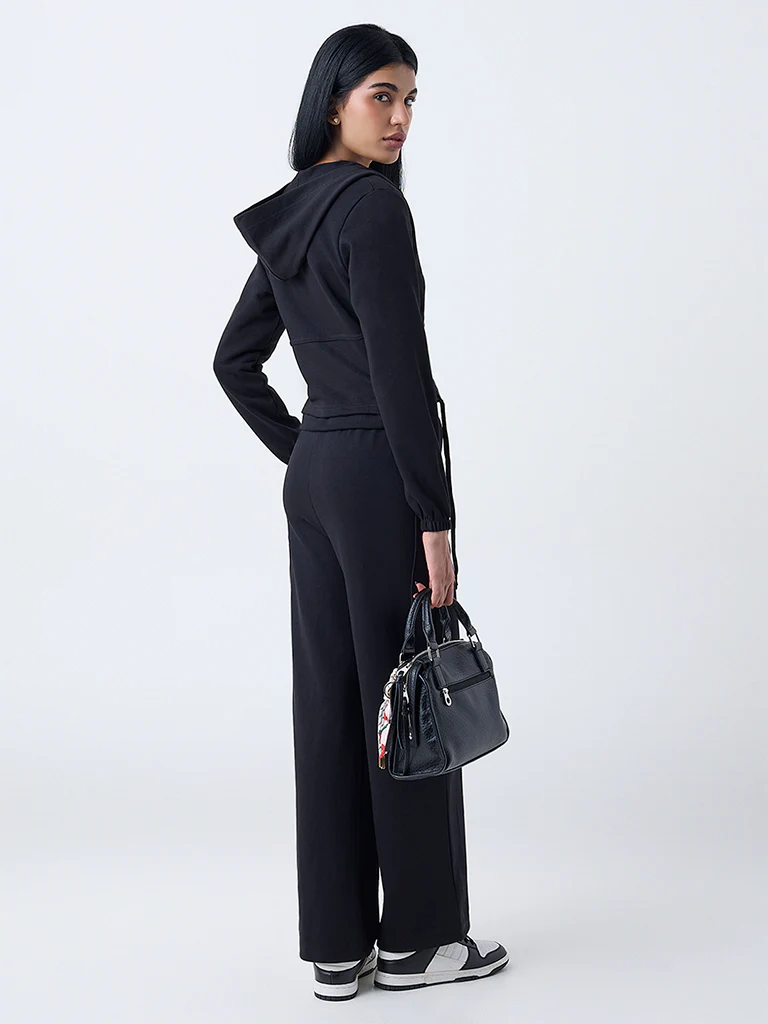 Studiofit Black Embellished Cotton-Blend Jacket - Image 4