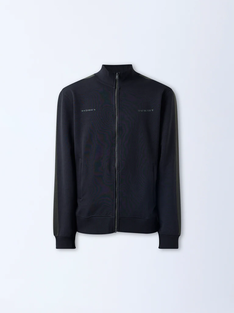 Studiofit Black Printed Relaxed-Fit Jacket - Image 5