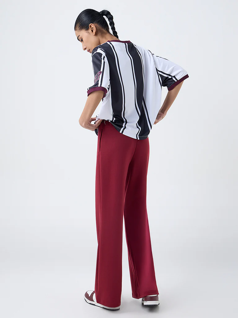 Studiofit Black Striped Jersey T-Shirt - Image 4