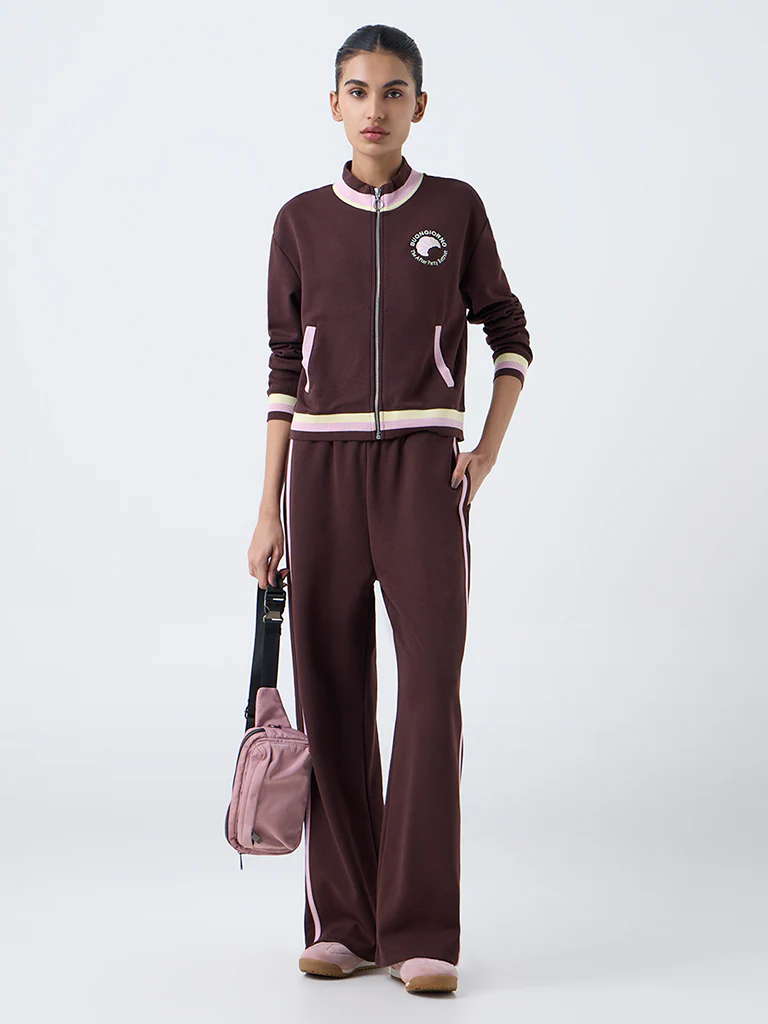 Studiofit Dark Brown Striped Jacket - Image 2