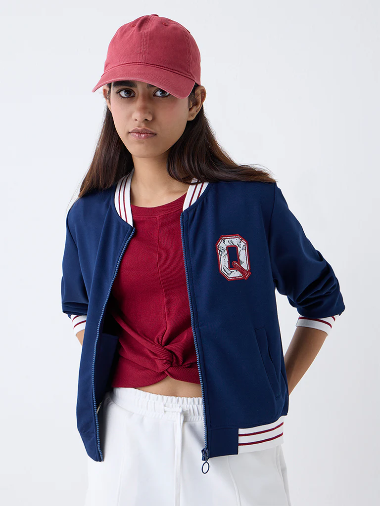 Studiofit Navy Striped Jacket