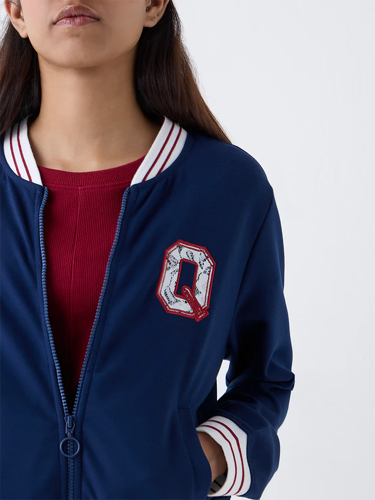 Studiofit Navy Striped Jacket - Image 3