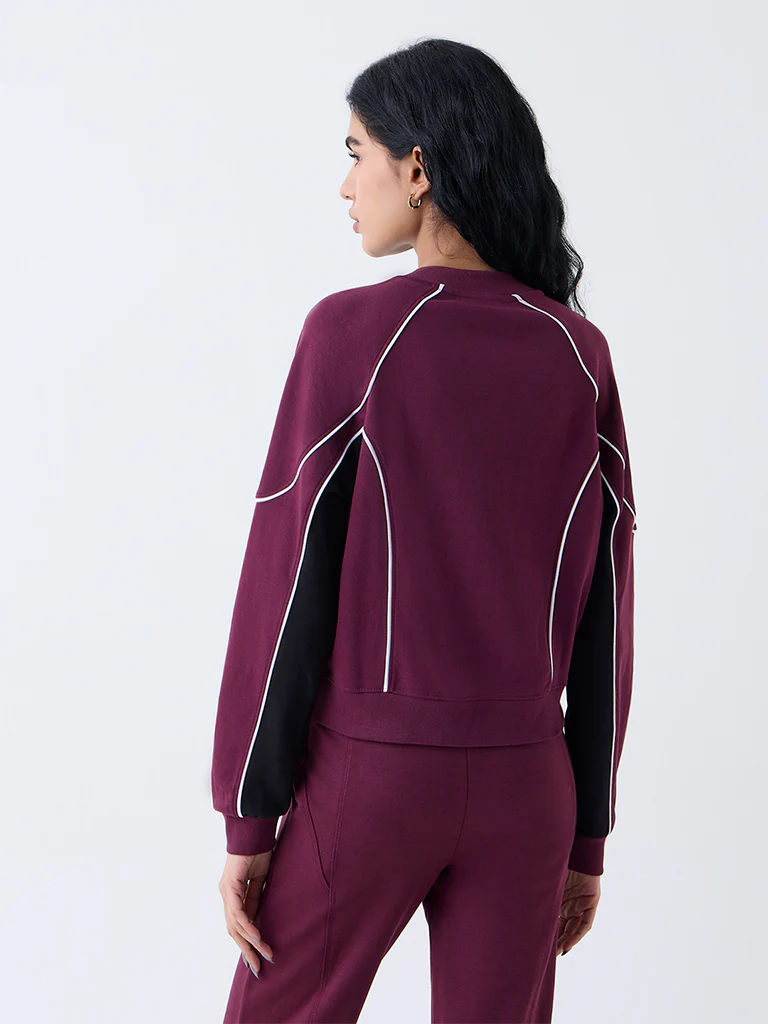 Studiofit Plum Solid Jacket - Image 4