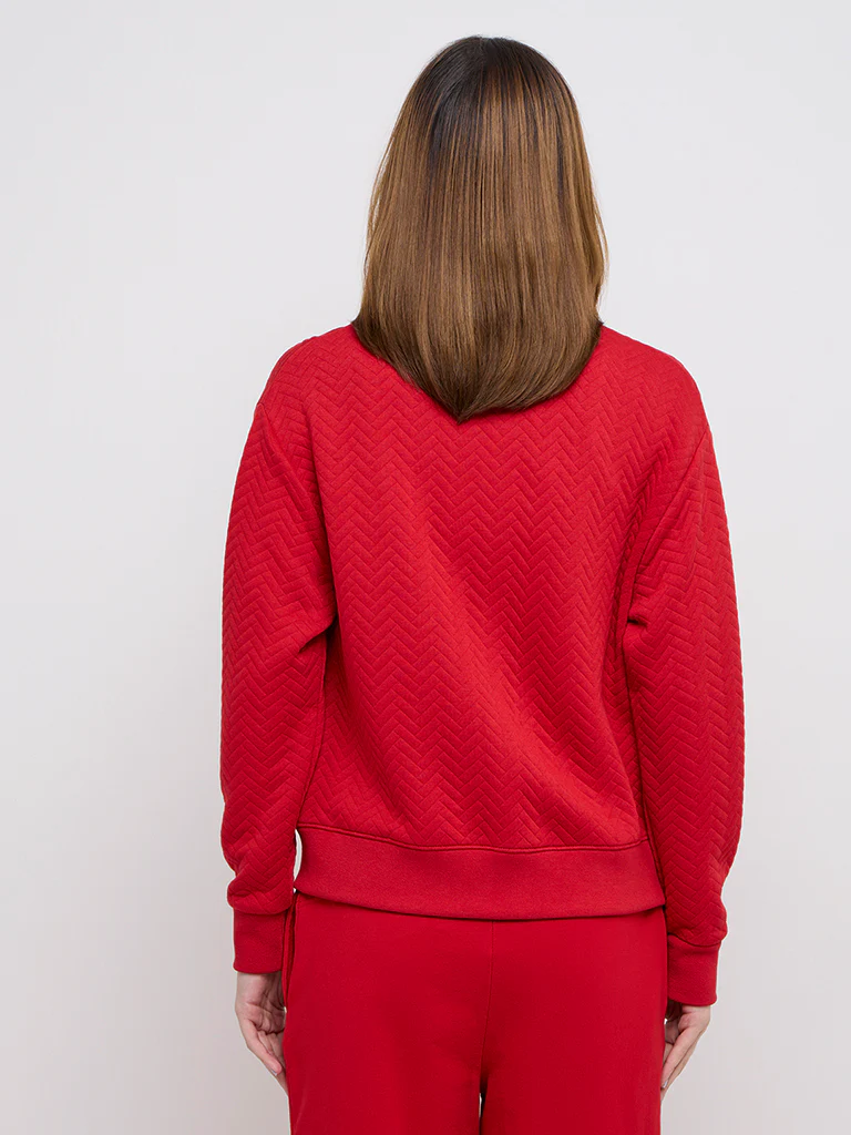Studiofit Red Chevron Textured Jacket - Image 5