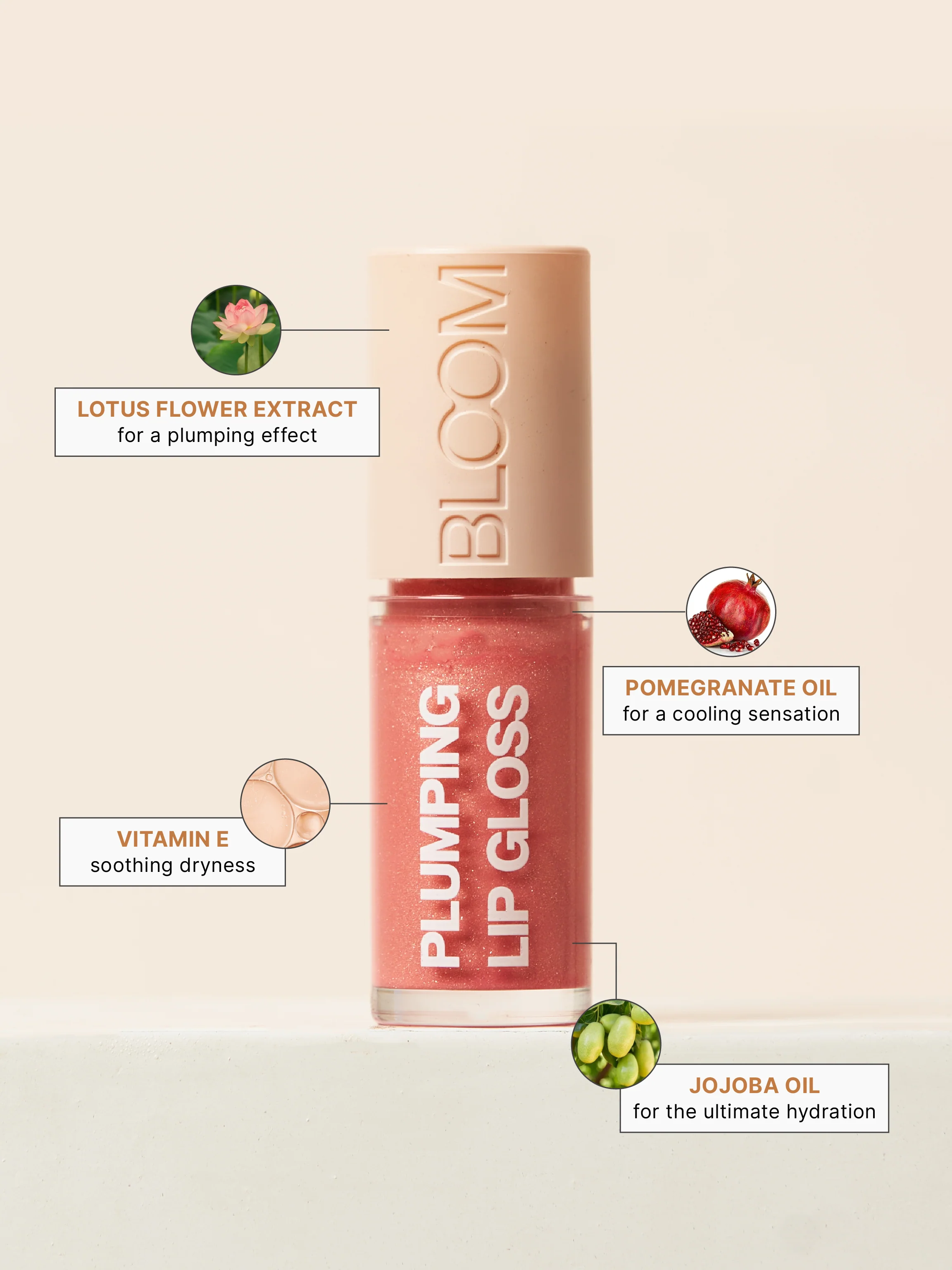 Studiowest Bloom Nude 02 Cuddle Lip Gloss - 7 GM - Image 3