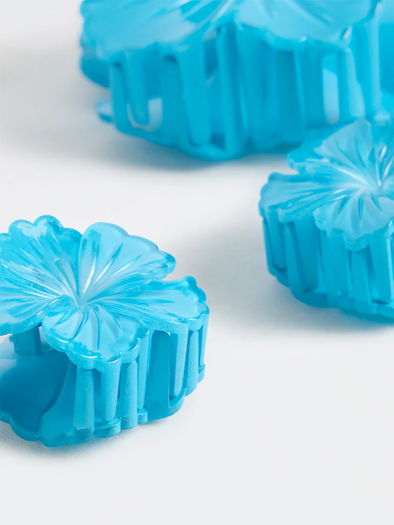 Studiowest Blue Hibiscus Clips - Pack of 3 - Image 3