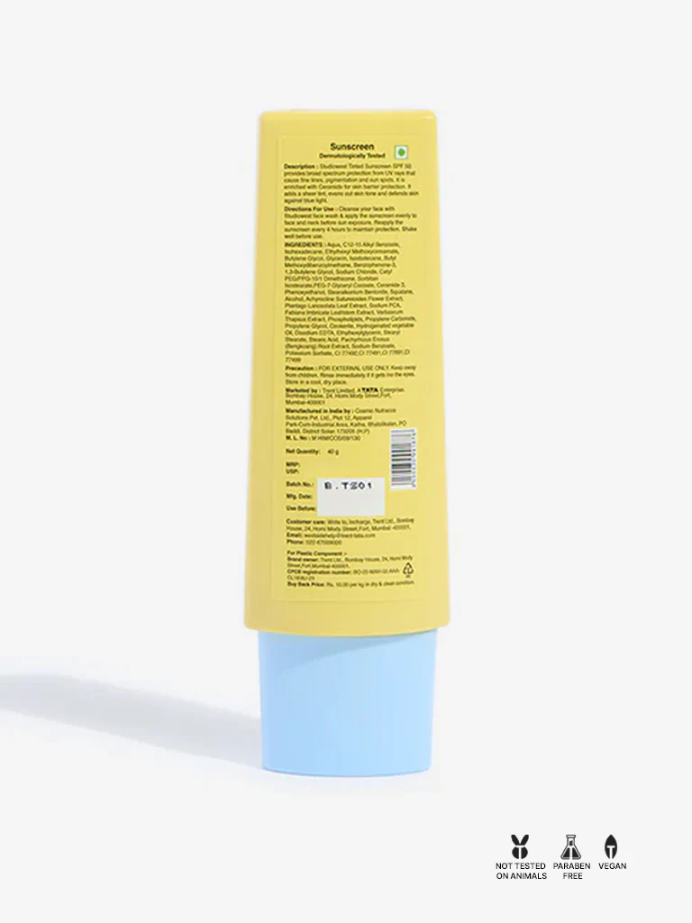 Studiowest Busy Me SPF 50 PA++++ Tinted Sunscreen - 40 gm - Image 5