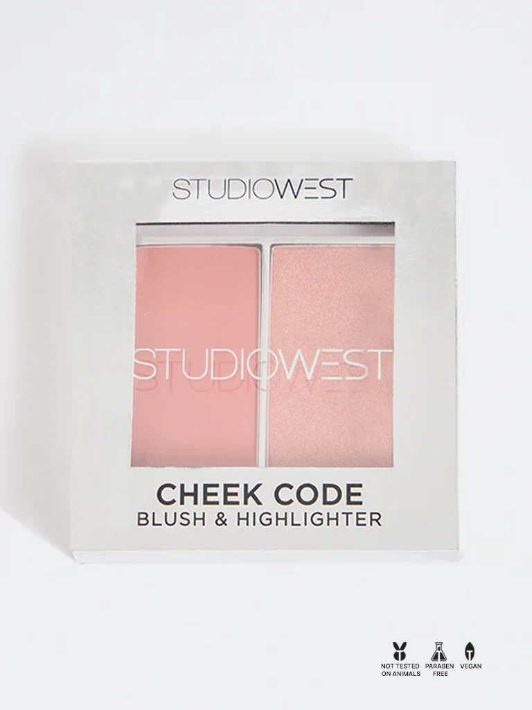 Studiowest Cheek Code Rosy Rush Highlighter and Blush Set - 11 gm - Image 3