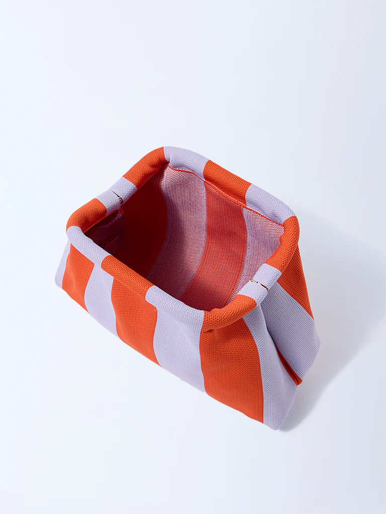 Studiowest Multicolour Stripe Patterned Pouch - Image 4