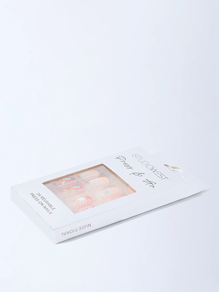 Studiowest Nude Floral Press-On Nail Set - Image 2
