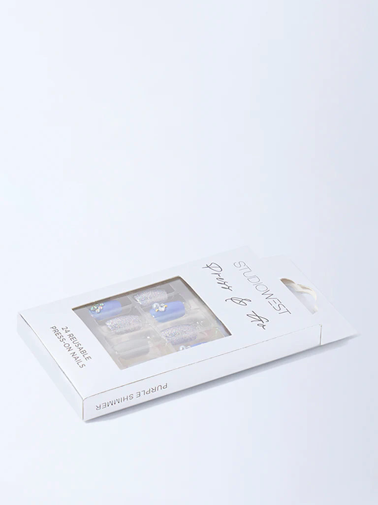 Studiowest Purple Shimmer Press-On Nail Set - Image 2