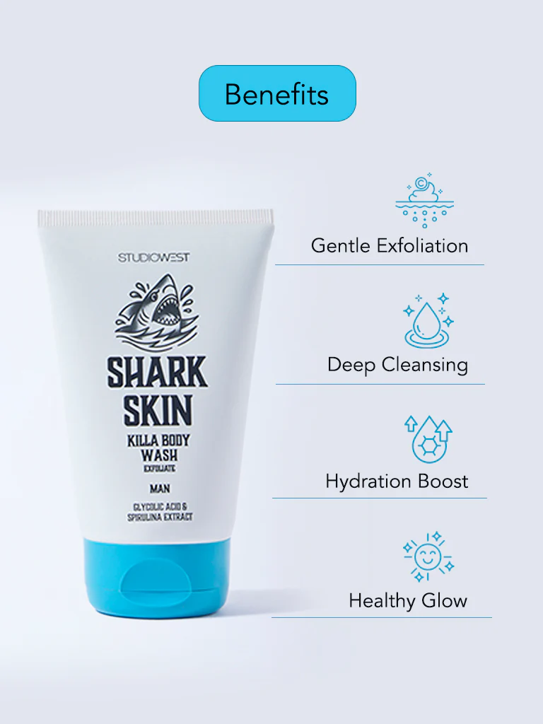 Studiowest Shark Skin Killa Exfoliate Body Wash - 100 ml - Image 3
