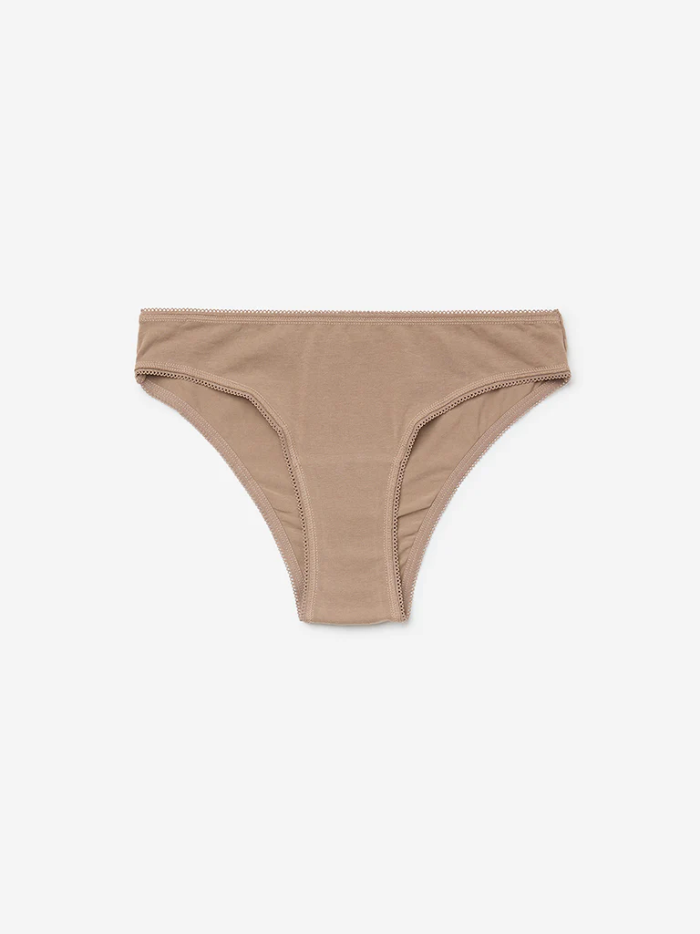 Superstar Beige Cotton-Blend Brazilian Briefs - Pack of 2 - Image 2