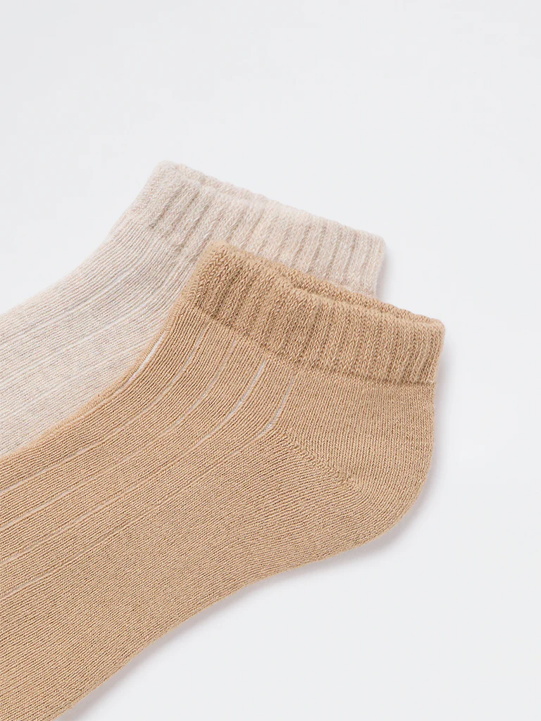 Superstar Beige Cotton-Blend Socks - Pack of 2 - Image 3