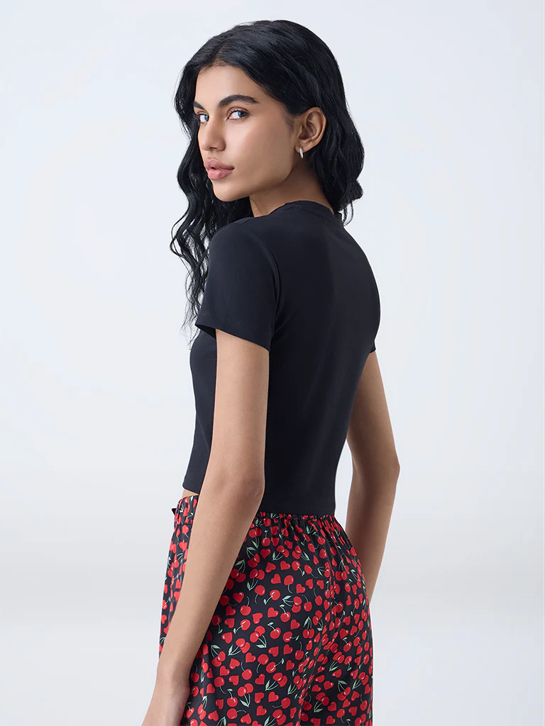 Superstar Black Cherry Design Cotton T-Shirt - Image 4