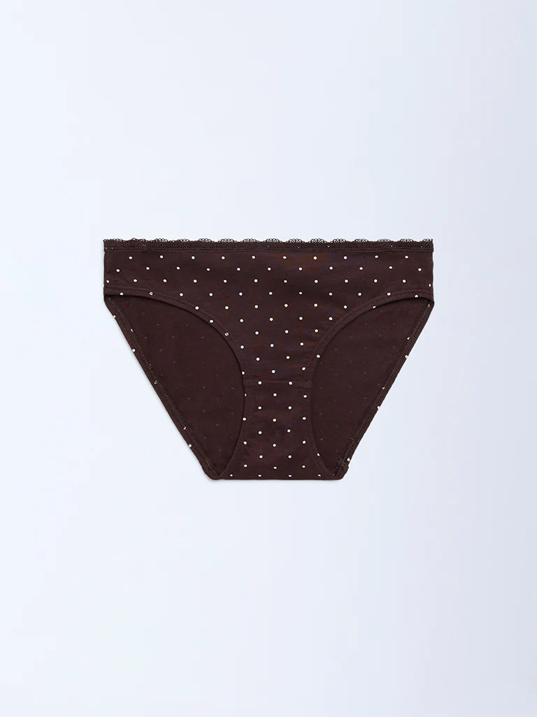 Superstar Brown Cotton-Blend Bikini Briefs - Pack of 2 - Image 7