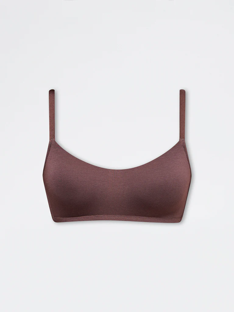 Superstar Brown Cotton-Blend Padded Bra - Image 5