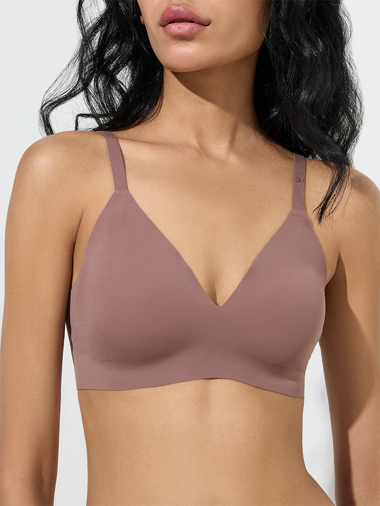 Superstar Brown Invisible Triangle Lightly Padded Bra - Image 3