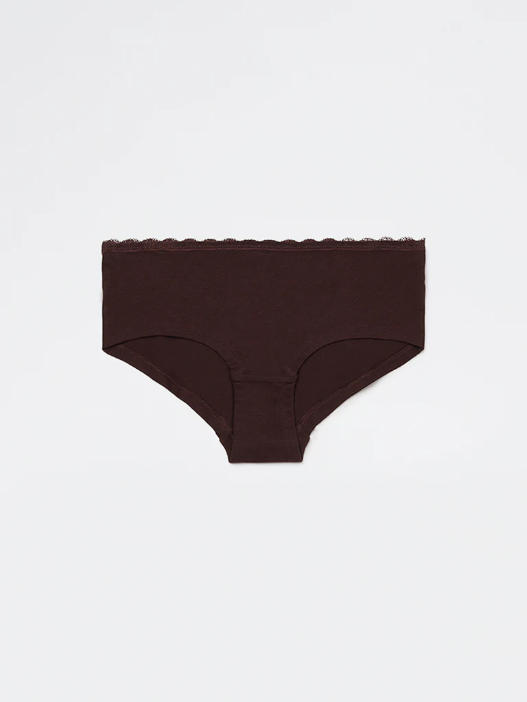 Superstar Dark Brown Solid Low-Rise Cotton-Blend Briefs - Pack of 2 - Image 2