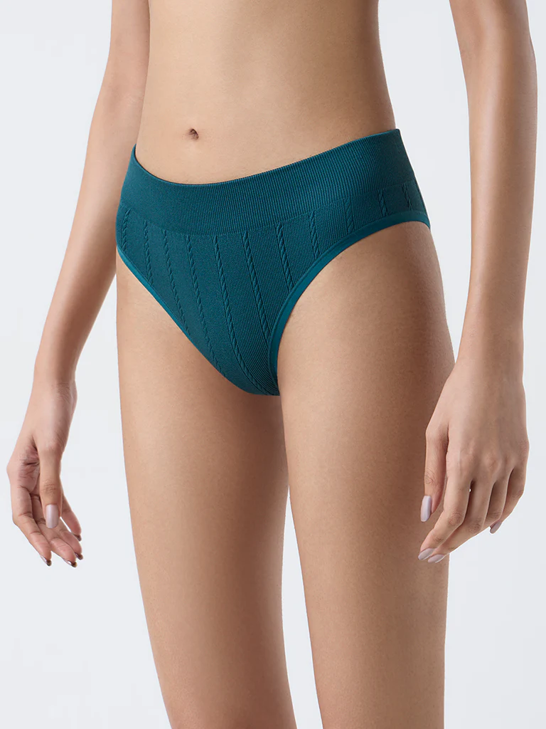 Superstar Green Seam-Free Textured Briefs - Image 2