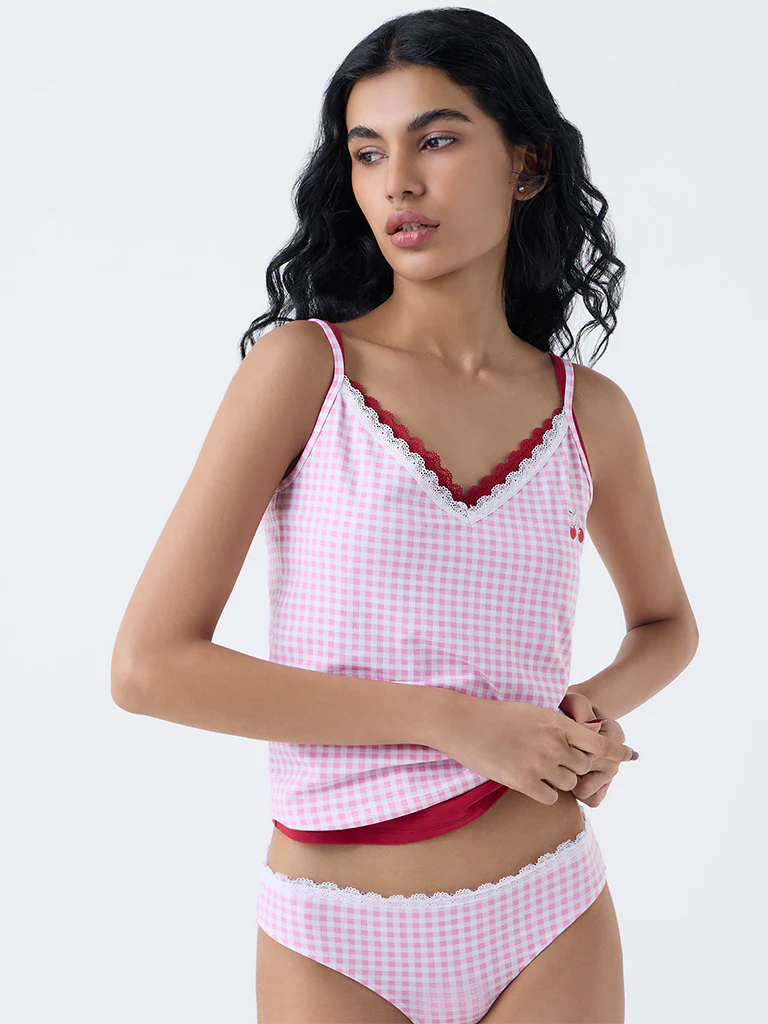 Superstar Multicolour Cotton-Blend Camisoles - Pack of 2 - Image 2