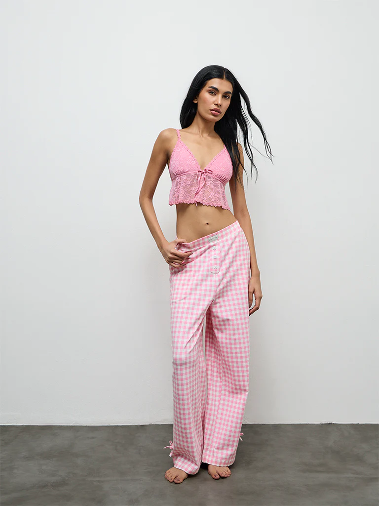 Superstar Pink Lace-Design Bralette - Image 3