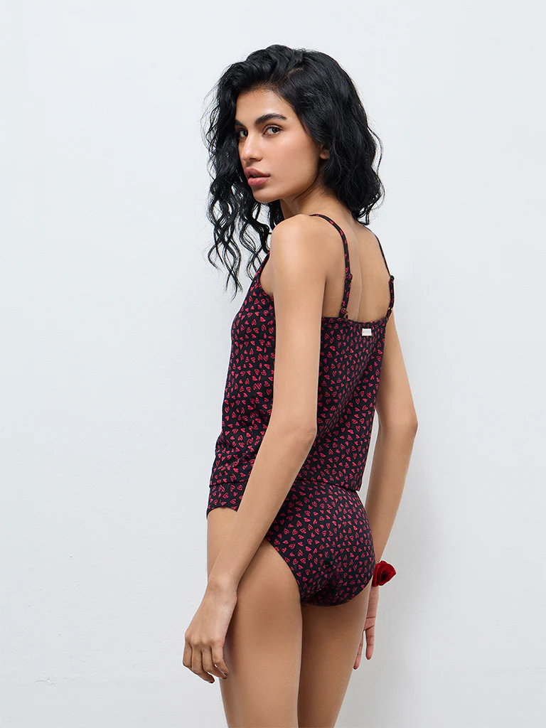 Superstar Red Printed Cotton-Blend Camisole - Pack of 2 - Image 5