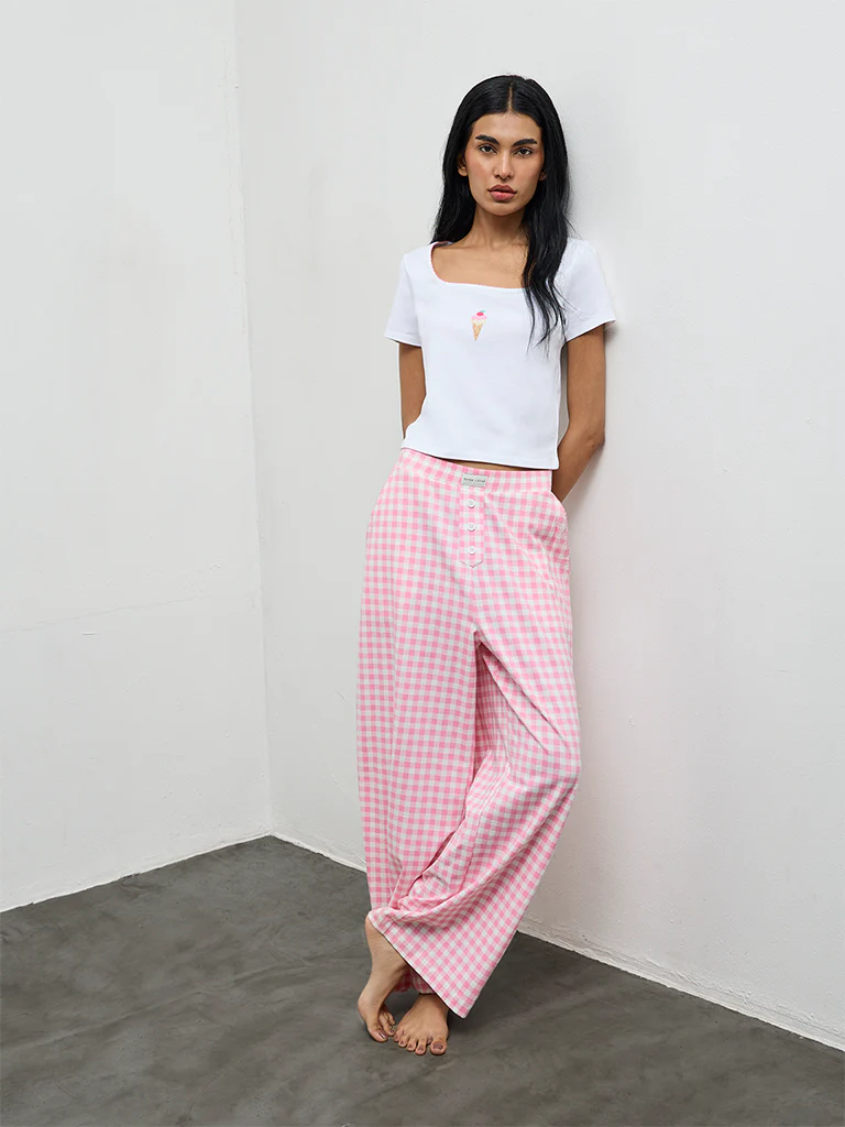 Superstar White Printed Cotton-Blend Top - Image 3