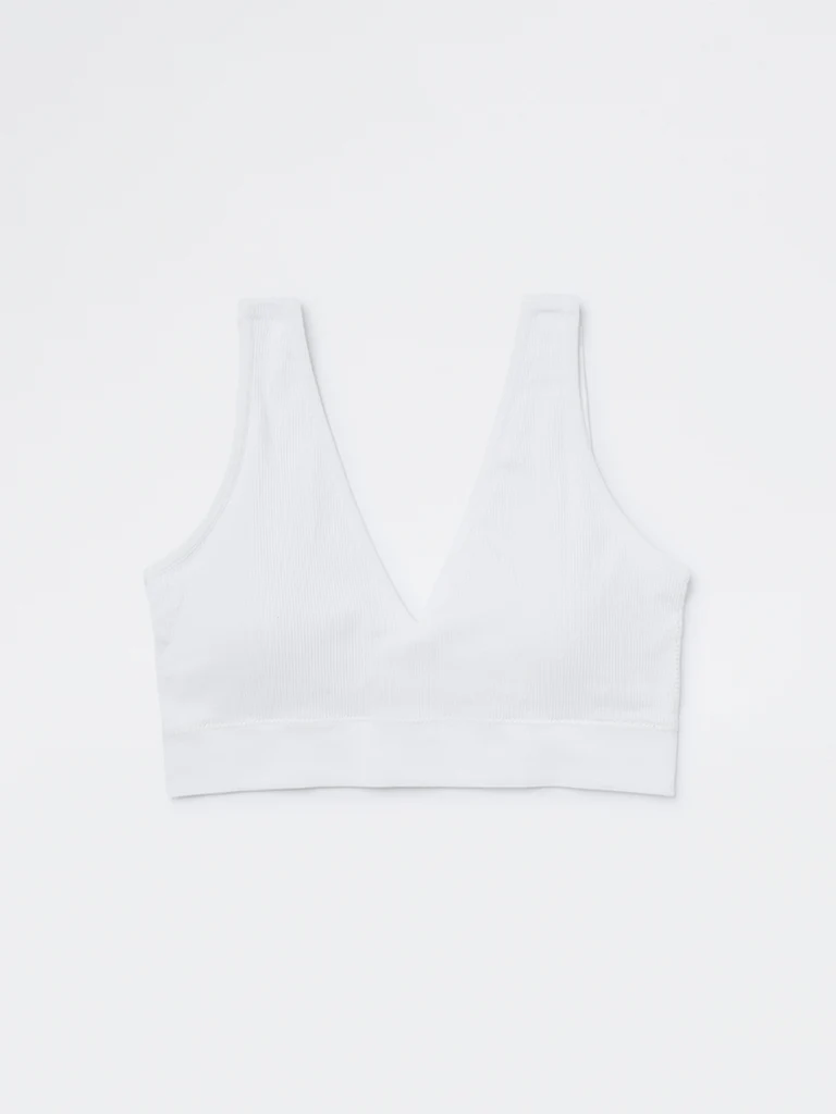 Superstar White Ribbed-Textured Padded Bra
