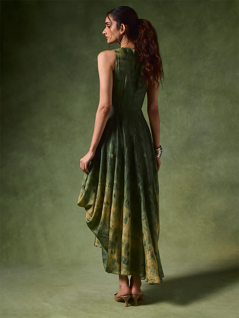 Tie-Dye Maxi Dress – Green - Image 4