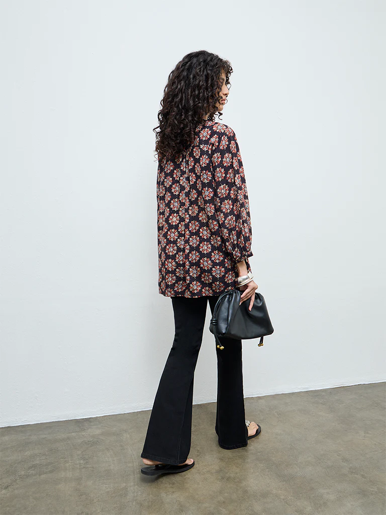 Utsa Black Printed Tunic - Image 4