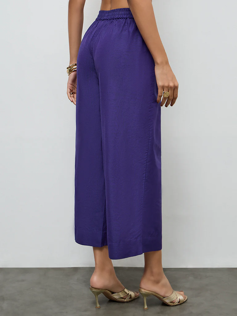 Utsa Indigo Solid Pants - Image 4
