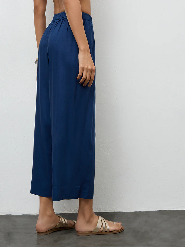 Utsa Indigo Solid Pants - Image 4