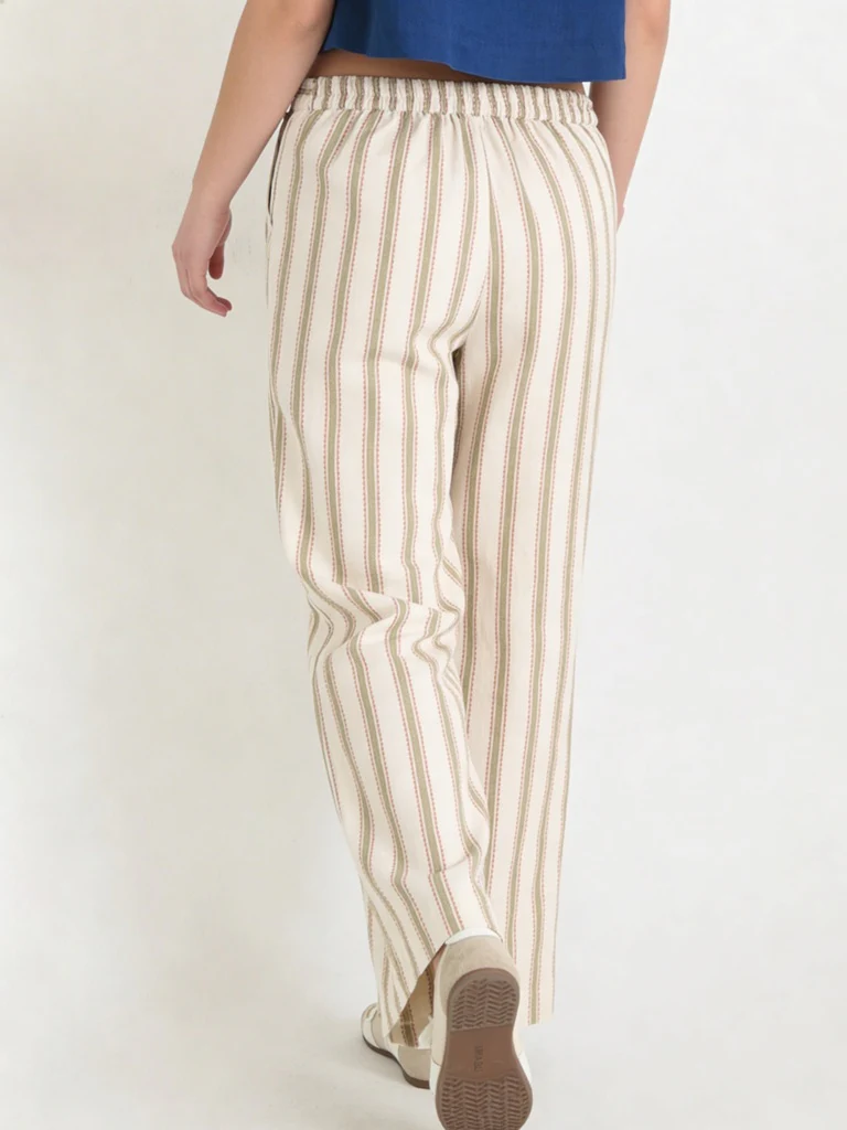 Utsa Kids Girls Off-White Striped Cotton-Blend Ethnic Pants - (8-14 yrs) - Image 2
