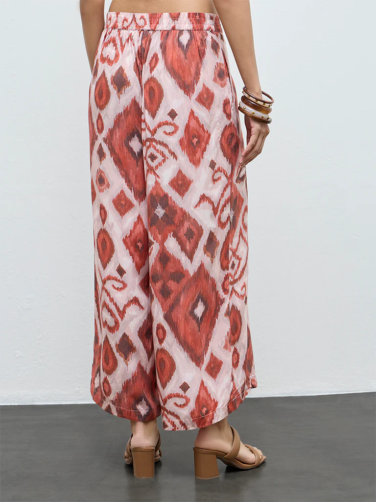 Utsa Light Pink Printed Palazzos - Image 4