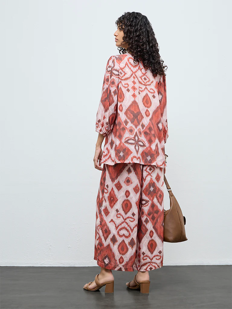 Utsa Light Pink Printed Tunic - Image 4