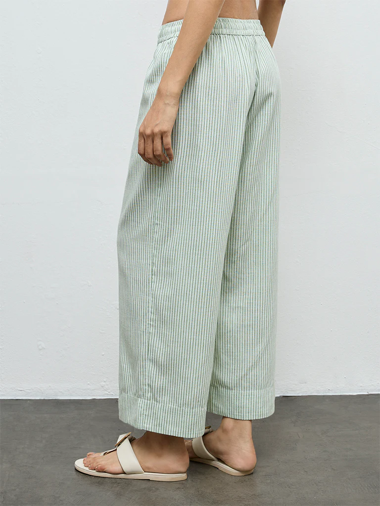 Utsa Mint Striped Pants - Image 4