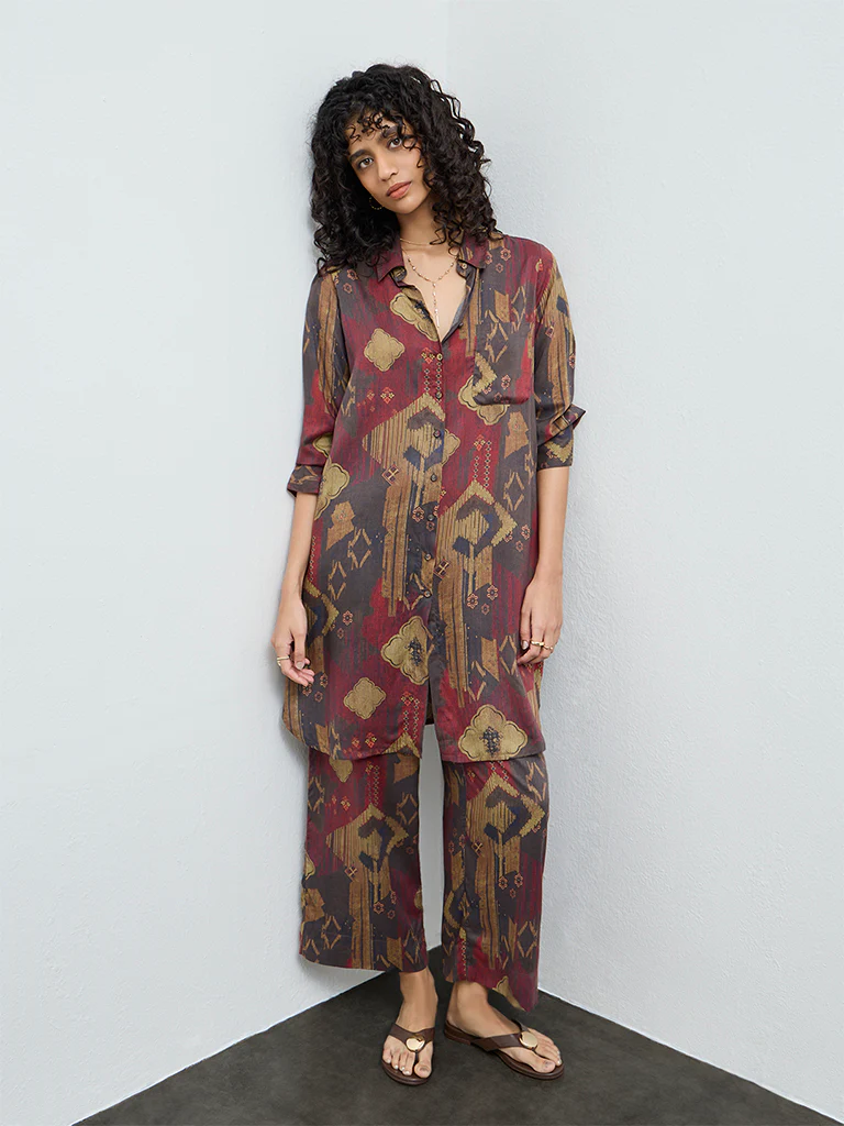 Utsa Multi-Coloured Printed Palazzos - Image 2