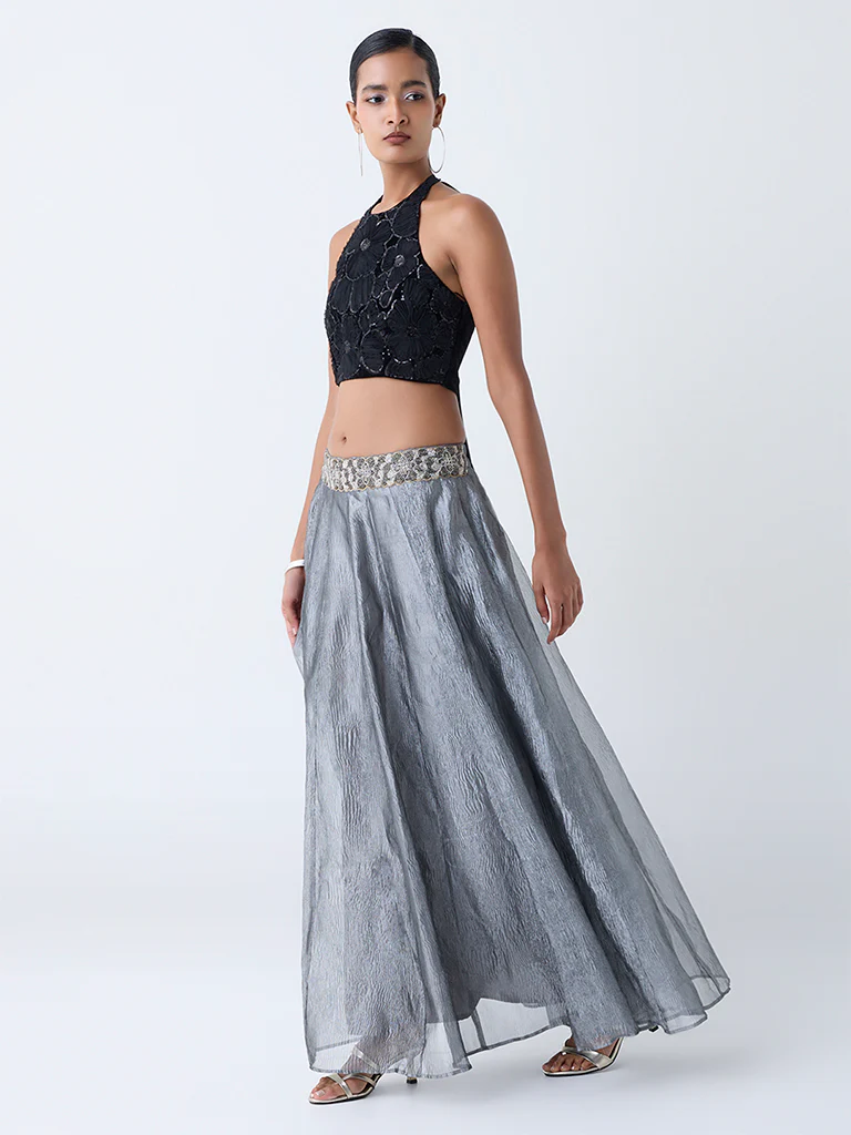 Vark Black Embellished Top - Image 2