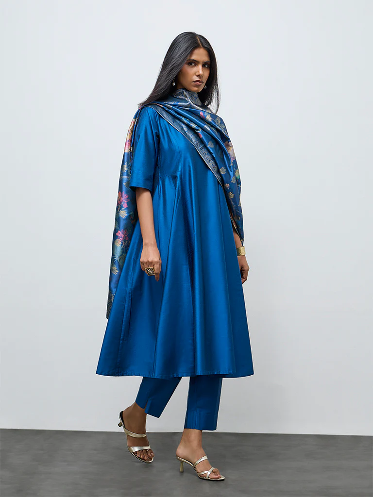 Vark Blue Anarkali Ethnic Set - Image 2