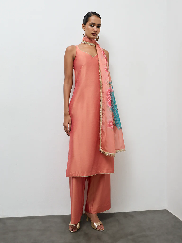 Vark Dusty Orange A-Line Ethnic Set