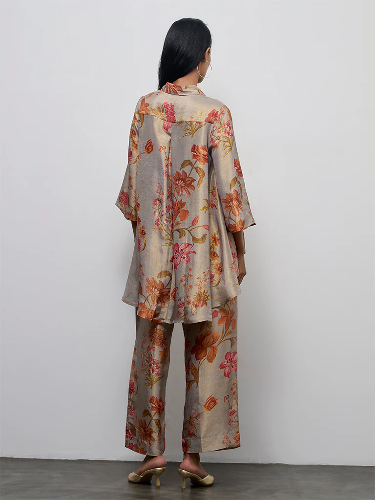 Vark Grey Floral Pattern Co-ord Set - Image 4