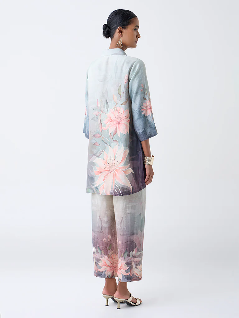 Vark Multicolour Floral Design Co-ord Set - Image 4
