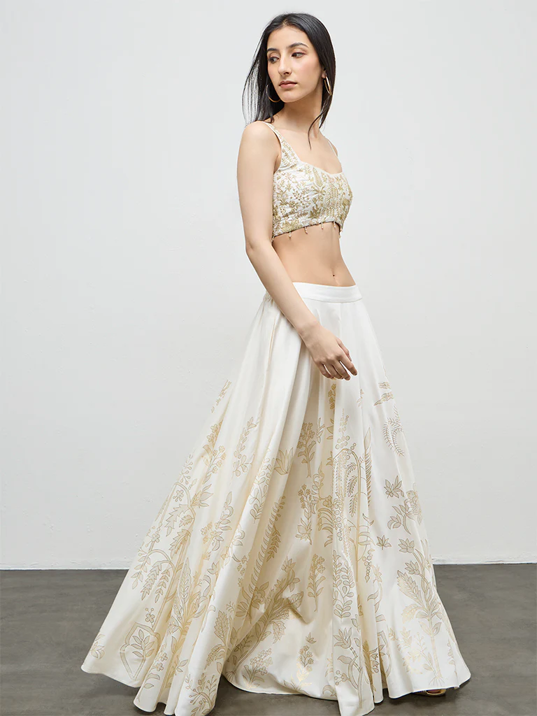 Vark Off-White Embroidered Top - Image 2