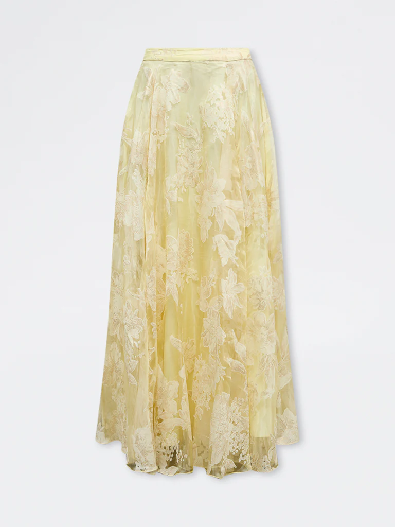 Vark Yellow Floral Skirt - Image 5